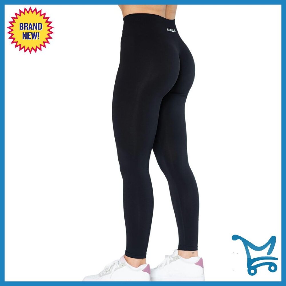 High Waist Seamless Scrunch Leggings 7/8 Length Workout Fitness Active Pants